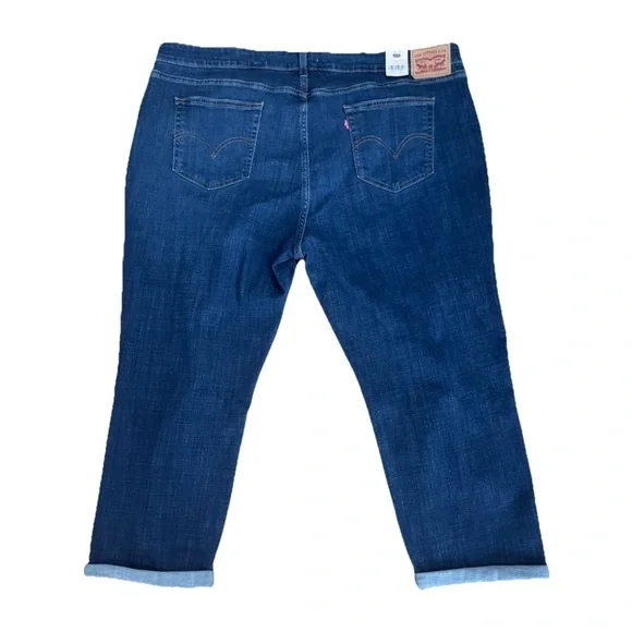 NWT Levi’s Ripped Boyfriend Jeans Cropped Size 18W 20W 24W Destroyed Ripped - Picture 8 of 9